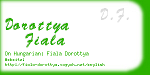 dorottya fiala business card